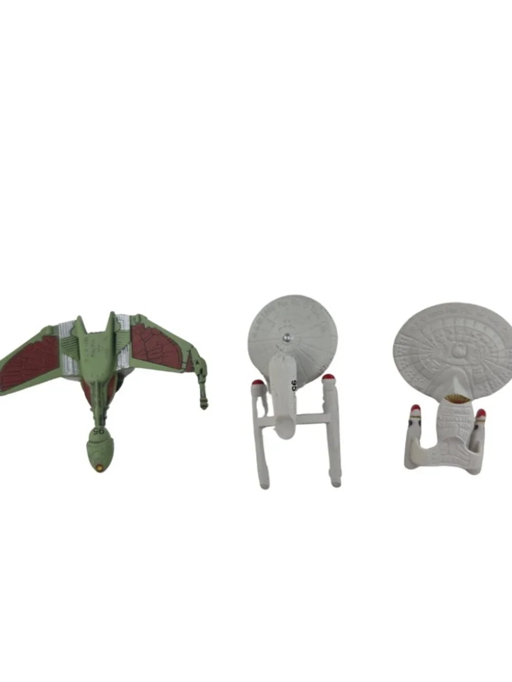 Vtg 1995 Hallmark Keepsake The Ships of Star Trek Ornament 3 Pc Set Miniatures
